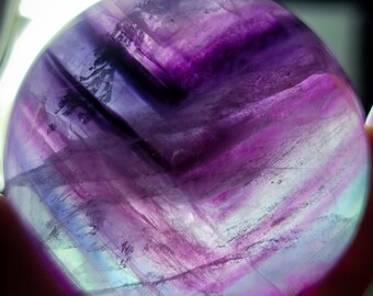 Purple Fluorite Crystal Sphere (65B)