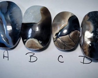 Volcano Agate Palm Stone, UV Reactive Crystal, Four Options