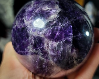Chevron (Dream) Amethyst Crystal Sphere