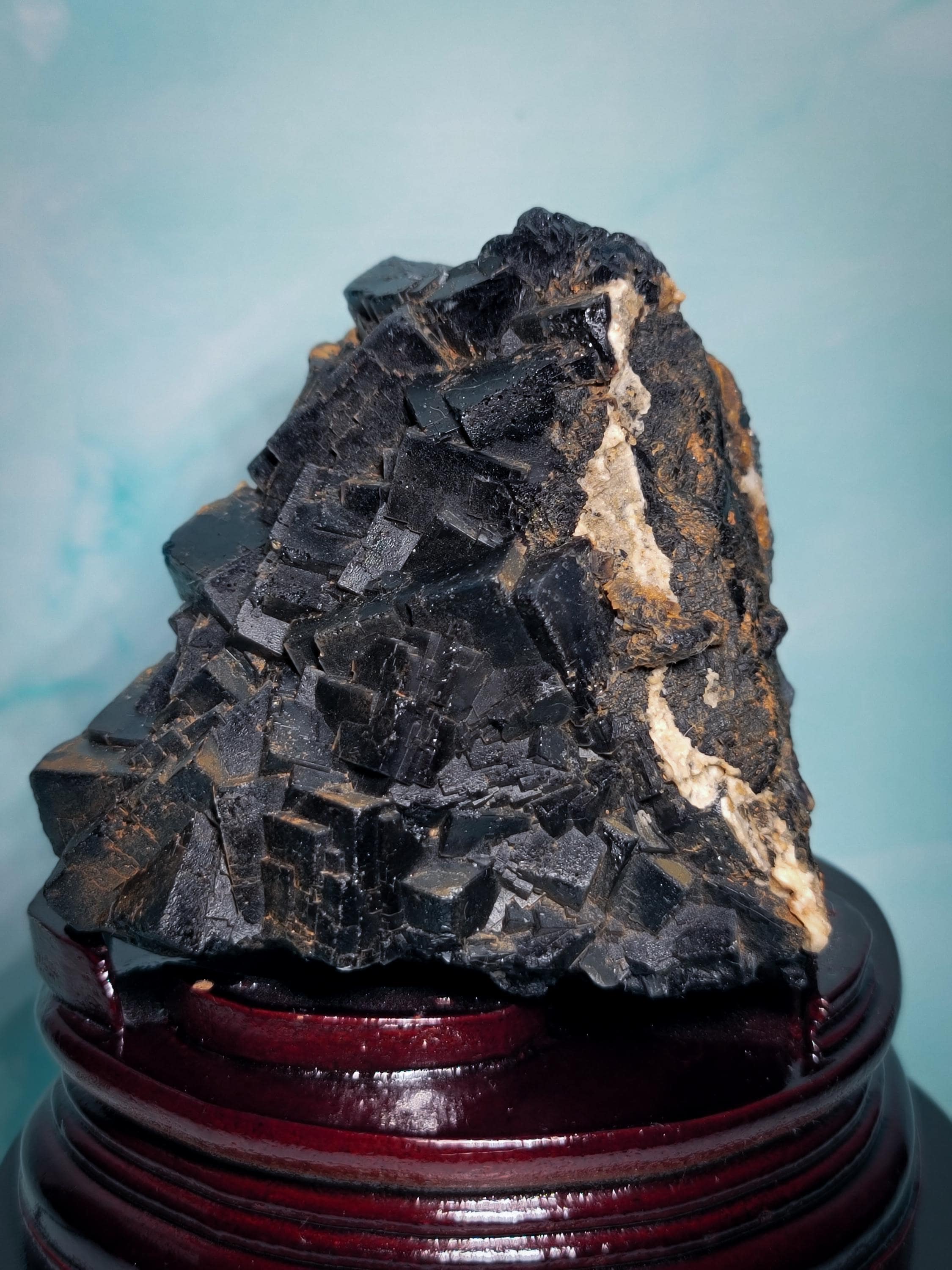 Raw Black Rose Fluorite Deep in Color With Strong Cubic Formations