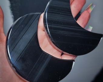 Lunas de obsidiana con encaje de medianoche (dos opciones)