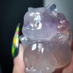Fluorite Nine Tail Fox Carving