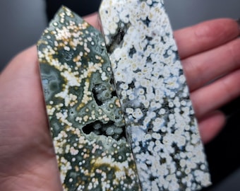 Orbicular Jasper Towers (two options)