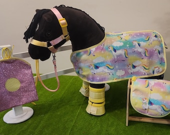 1 * SETS - Range of colours and styles - 7 peice Set - Toy Horse Accessories* NOT INCLUDING Horse, Saddle Stand & Fence. Price for 1 Set.