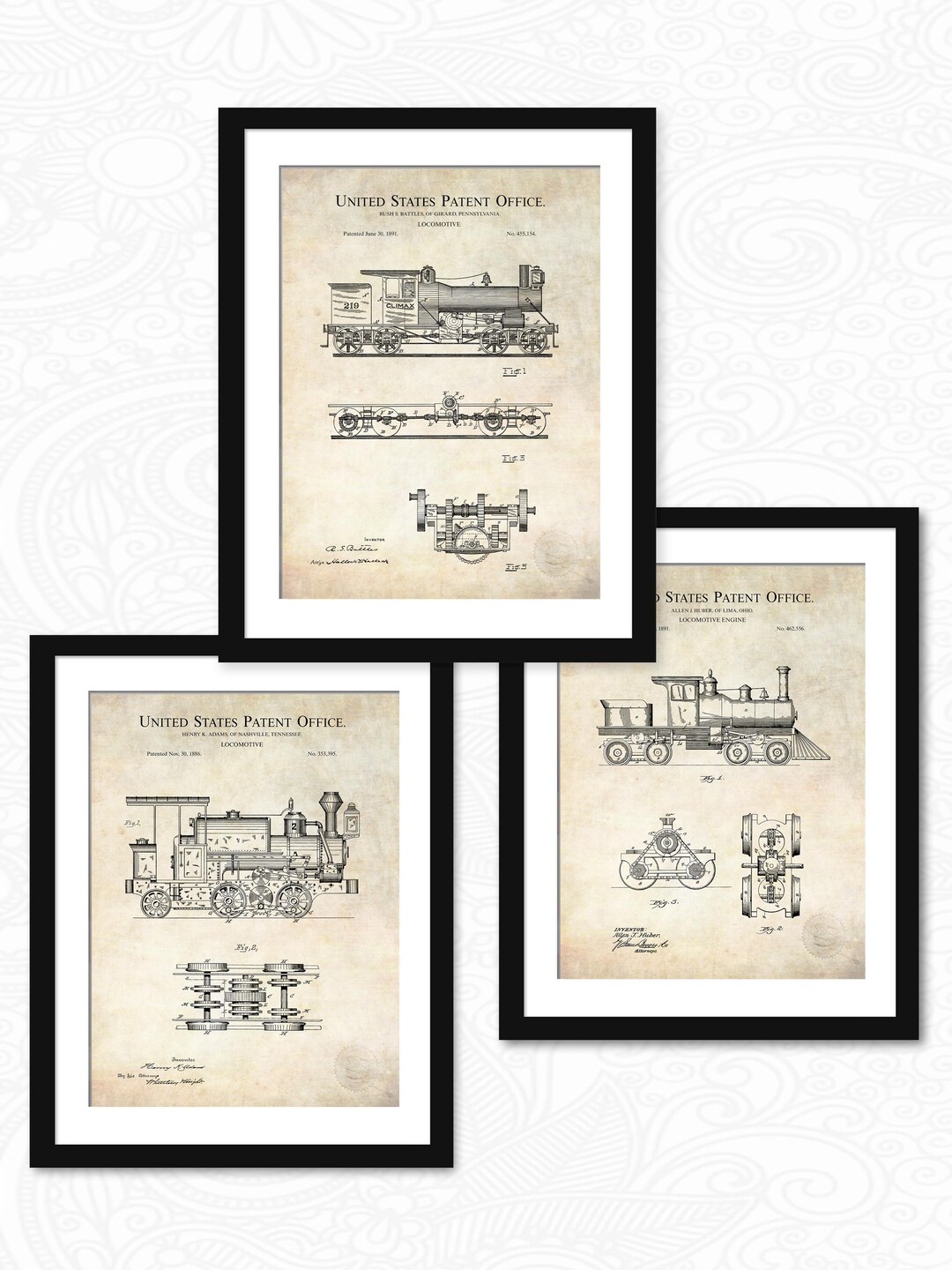 1886 Train Vintage Train Decor | 1891 Climax Locomotive, 1891 Locomotive Engine ...