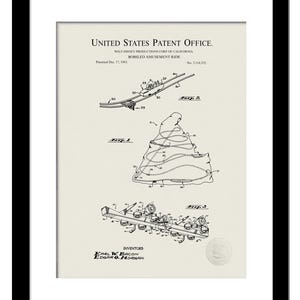 Vintage Amusement Ride Print | 1963 Walt Disney Productions Submarine Patent | Theme Park Ride Art | Gift for Disneyland Enthusiast