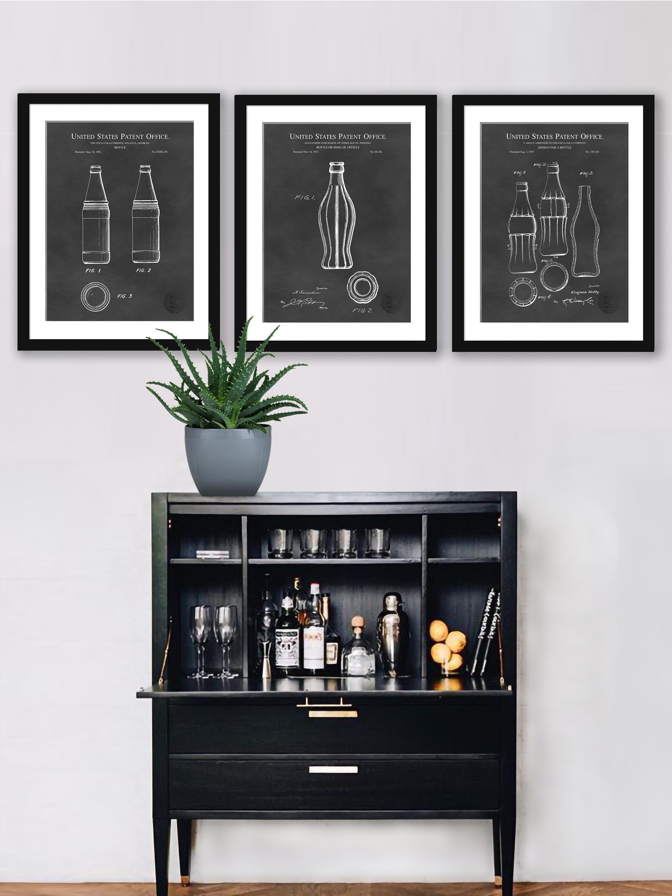 Retro Coca-cola Bottle Design Set | Prints of Vintage Coca-cola Bottle ...
