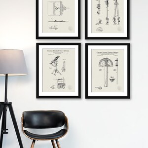 Architectural Collection | Prints of Vintage Drafting Table, Compass, Ruler & Protractor Patents | Gift for Architect | Design Office Decor