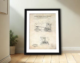 Iconic Ice Resurfacer Print | 1970 Patent | Ice Rink Machine Wall Art | Hockey Lover Gift | Ice Skating Decor | Game Room Art