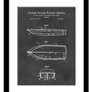 May include: A black and white illustration of a patent for a skiboat. The patent number is 4,263,566 and was patented on April 23, 1981. The patent drawing shows three different views of the skiboat.