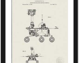 Mars Rover Spirit Print | 2004 Mars Rover Patent | NASA-Inspired Wall Art | Space Exploration Decor | Gift for Science Lovers