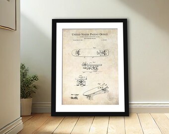 Vintage Water Ski Print | 1945 Water Ski Design Patent | Nautical Wall Decor | Gift for Water Skiers | Lake House Art