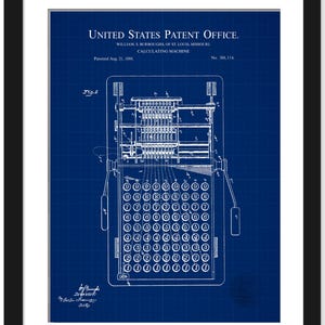 Vintage Accounting Decor | 1888 Calculating Machine Patent | Gift for Accountants | Unique Office Wall Art | Financial History Art