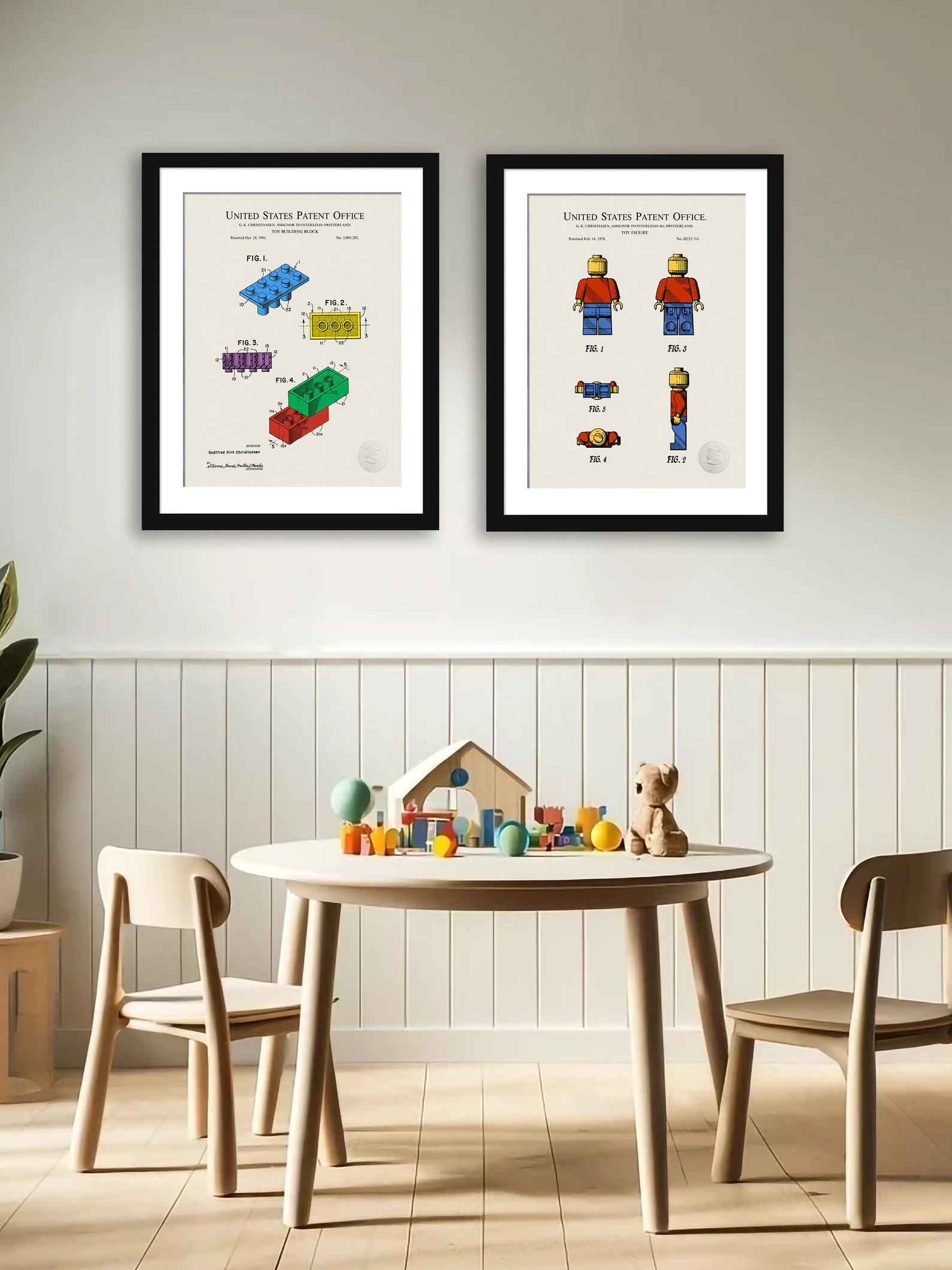 Classic Building Block Designs | Prints of 1961 & 1978 Patents ...