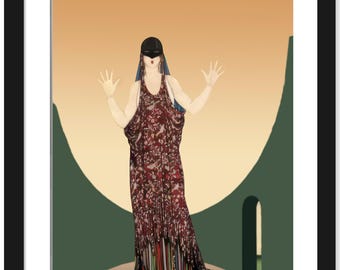 Classic Fashion Art | Reproduction of 1917 Magazine Cover | Elegant Wall Art | Gift for Fashion Enthusiast | Salon Decor | Dressing Room Art