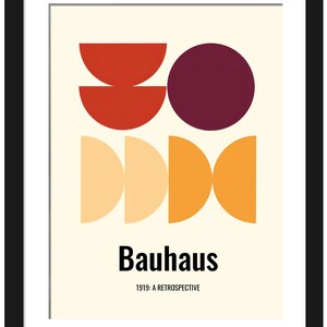 Geometric Brilliance of Bauhaus | 1919 Bauhaus Retrospective Abstract Art Print | Modern Home Decor | Art Lover Gift | Minimalist Wall Art