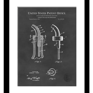 Vintage Bar Decor | 1958 Liquor Dispenser Patent | Home Bar Wall Art | Bartender Equipment Print | Gift for Drink Enthusiasts