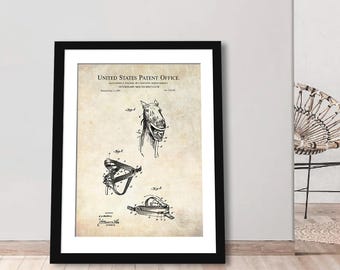 Veterinary Mouth Speculum | 1897 Patent Print | Gift for Veterinarian or Horse Dentist | Equine Clinic Decor | Farm Animal Care Art