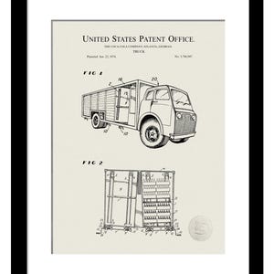 Coca-Cola Truck Design | Print of 1995 Patent | Restaurant Wall Art | Coca-Cola Memorabilia | Classic Americana Decor