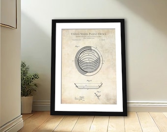 Vintage Drill Patent Print | 1891 Mining Equipment Design | Industrial Workshop Art | Gift for Machinist or Engineer