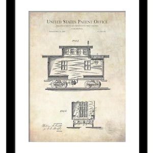 Vintage Train Decor | 1884 Train Car Signal Patent | Vintage Railway Art | Unique Gift for Train Lovers | Historical Railway Print