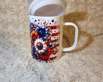 Beautiful Patriotic Coffee Cup