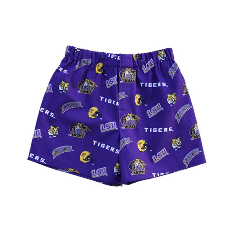 Collegiate Fans Toddlers Boxers Shorts LSU Shorts Louisiana State University Clothing LSU Tiger Fans cotton Boxers