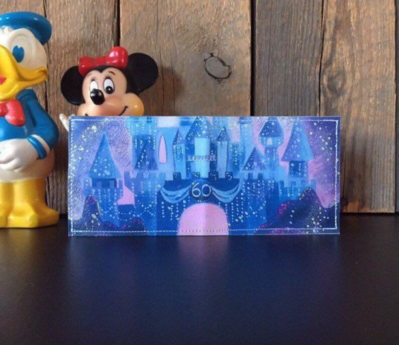 60th Birthday Disneyland Map Wallet Etsy