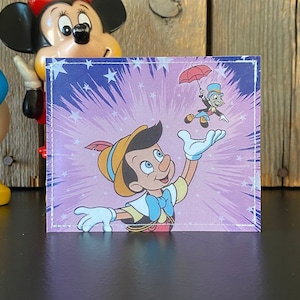 Pinocchio & Jiminy Cricket Disneyland Map Mini Wallet