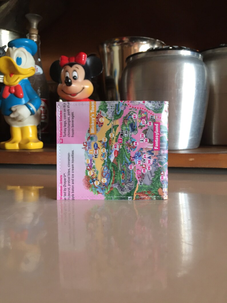 The Original Disneyland Map Wallet Etsy