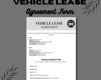 Plantilla de contrato de arrendamiento de vehículo: Contrato de alquiler editable (Canva)