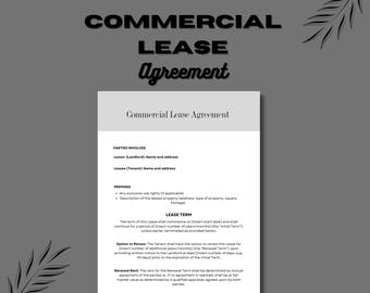 Commerciële leaseovereenkomst: bewerkbaar pdf-contract