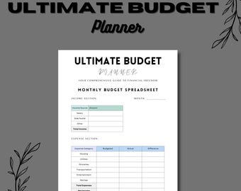 Budget Planner Spreadsheet: Monthly, Weekly, Biweekly (Canva, Google Sheets)