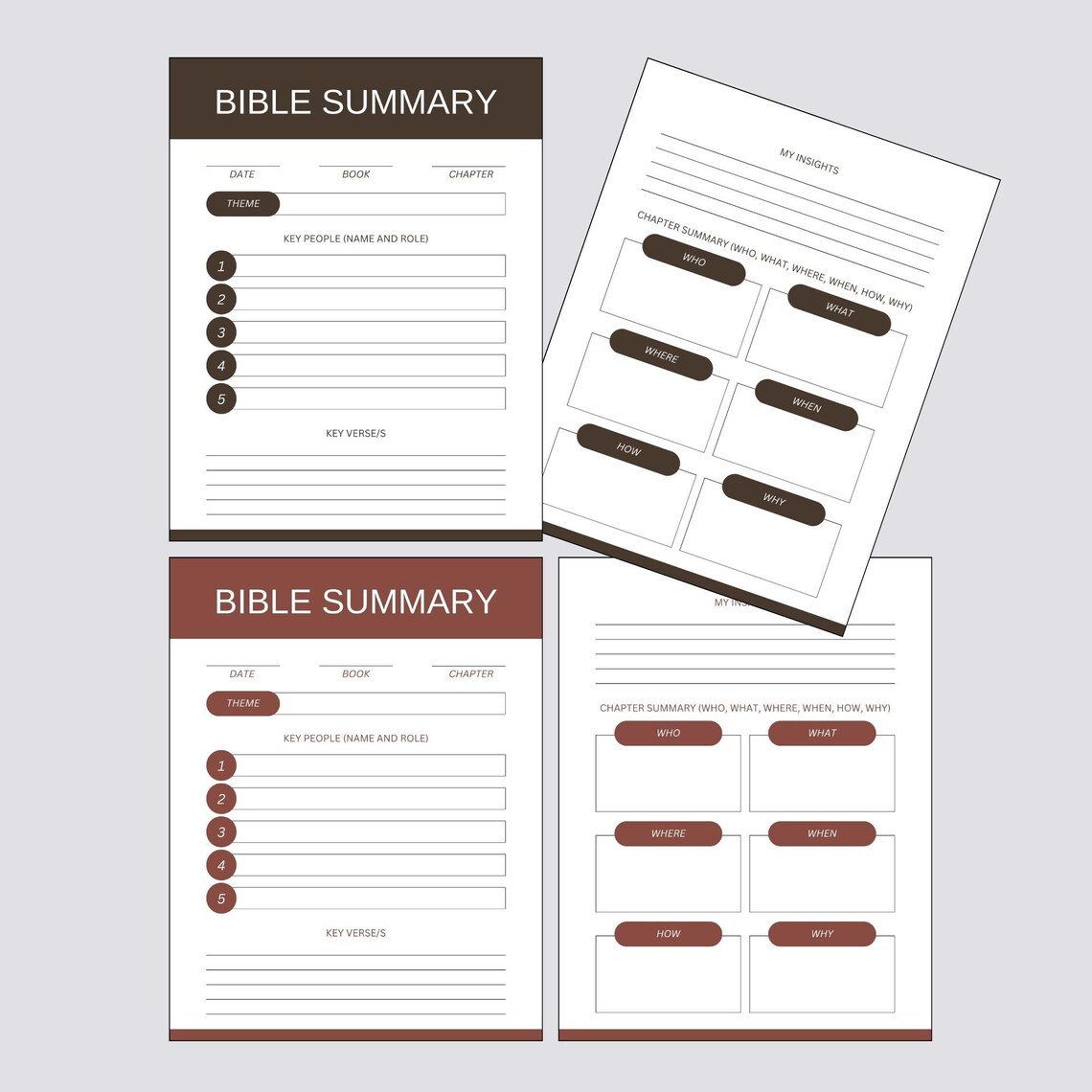 Bible Chapter Summary Journal, Printable Bible Summary, Bible Summary ...