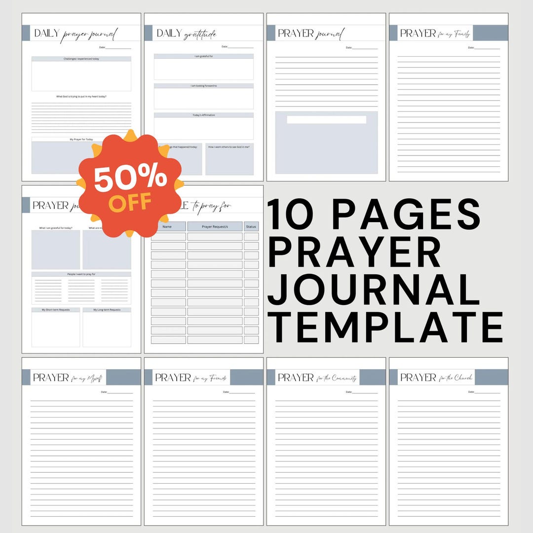 Printable Journal, Christian Journal, Daily Gratitude Journal, Bible ...