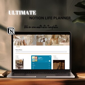 Notion Template Life Planner | Aesthetic Digital Planner | Editable All in One Life Planner | Notion Dashboard | Productivity Planner