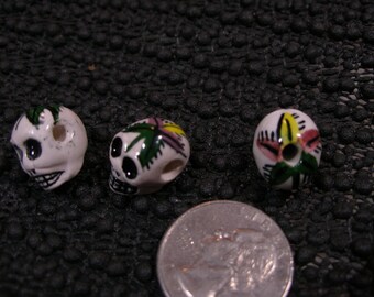 POTHEAD SKULLS  (10)  ceramic, cute Hempfest Hempstalk TeamESST, OlympiaEtsy, Halloween24/7, SpookyCute, WWWG, FunkyAlternativeJewelry