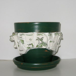 Vintage Broken China Ceramic Shards Made in Italy Cup Country Chic Painted Pot/Planter