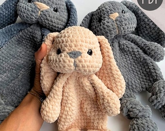 PATTERN: Bunny Snuggler Crochet | PDF pattern | DIY amigurumi kids baby