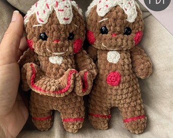 Crochet PATTERN Gingerbread Man and Woman Pattern | Amigurumi Christmas Doll | PDF Tutorial