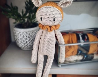 Mrs. Bunny Crochet Pattern | crochet bunny pattern | amigurumi bunny toy PDF tutorial