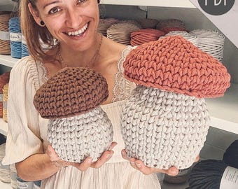 Digital Crochet Pattern – Small & Large Crochet Mushroom Amigurumi – PDF Instant Download – For Intermediate Crocheters