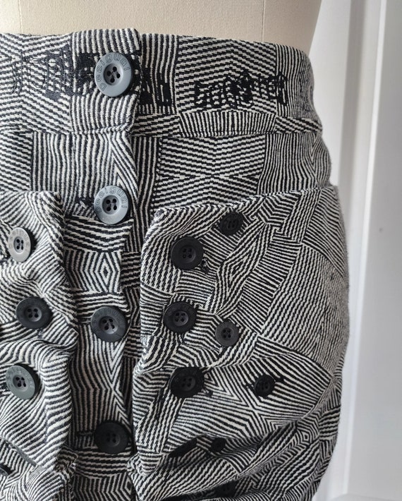 Black and White Multi Button DSquared Mini Skirt - image 2