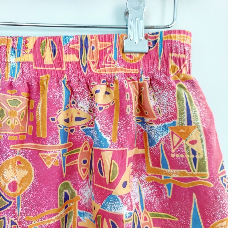 Pink Crazy Print Silk Shorts Jams Etsy