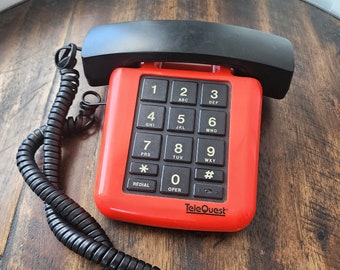 Vintage TeleQuest Red Telephone
