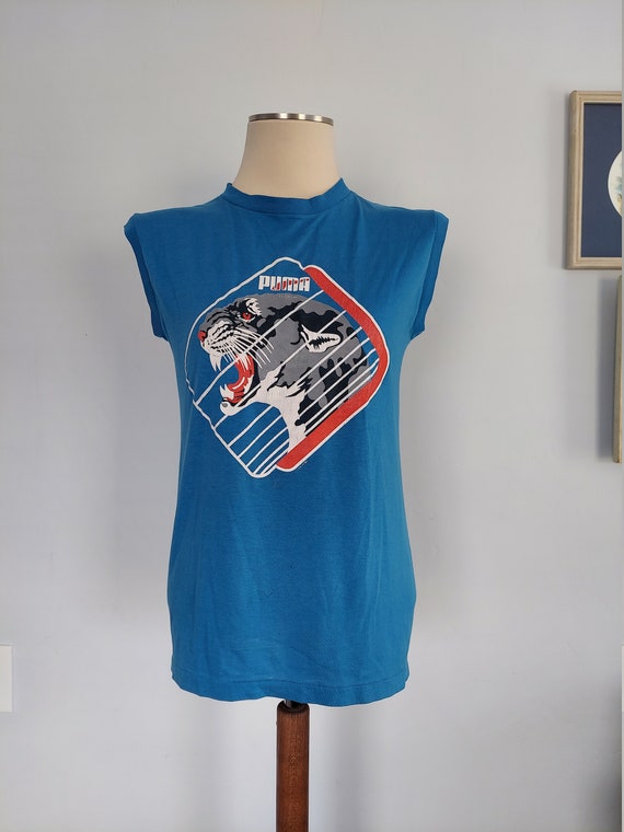 RARE 1980S Sleeveless Puma Tee