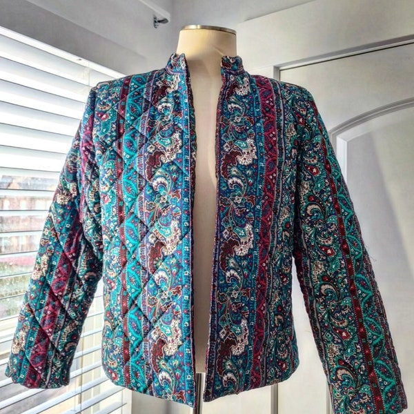 Paisley Print Pykettes Quilted Cotton Jacket