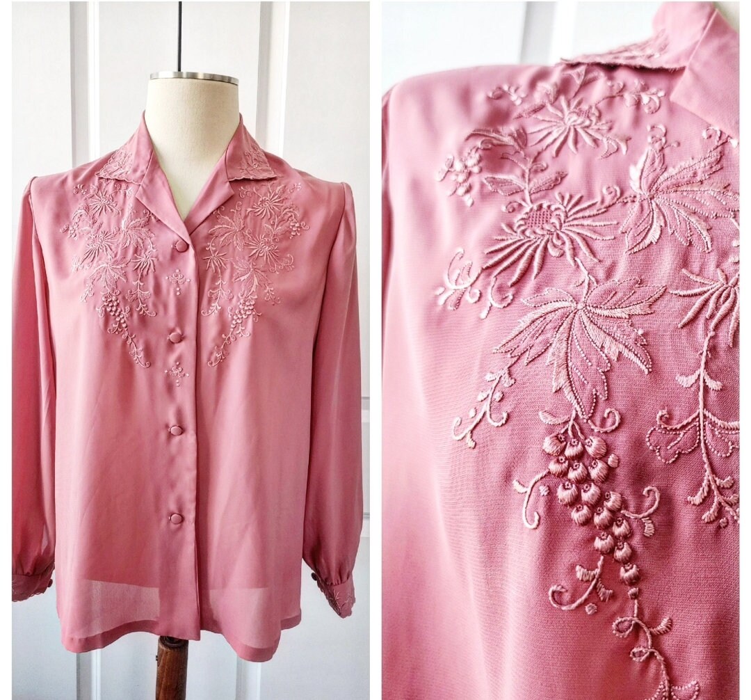 Dusty Rose Blouse - Etsy