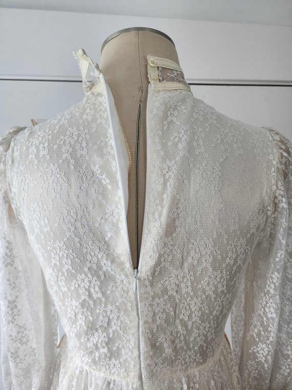 1970s Cream Lace Gunne Sax Maxi Dress - Gem