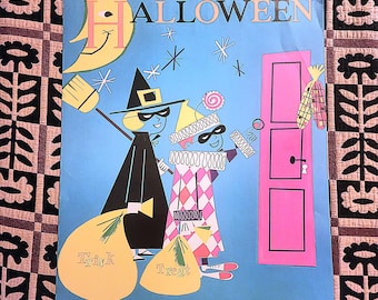 RARE Mid Century Instructo Classroom HALLOWEEN Poster